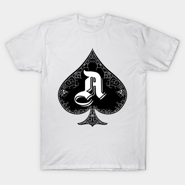 Ace of Spades - Decorated No.1 T-Shirt by SolarCross